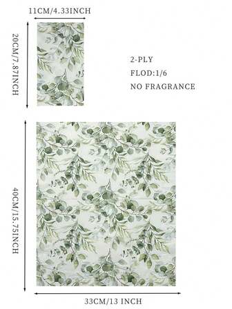 20/40 pièces Serviettes en papier de grande taille imprimées de feuilles vertes, 40 x 33 cm, Serviettes de fête, banquet de mariage, festival, anniversaire et décoration, fournitures de fête, parfait pour les fêtes, festivals, anniversaires, décoration de table et création d'ambiance de fête