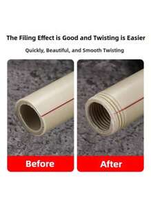 2 Pieces Set Of Integrated Internal And External Thread Precision Machining Tools, Compatible With 4/6mm NPT Water Pipe Broach Pipe Thread Repair Tool | Aluminum Alloy Thread Set | Suitable For PPR/PVC/Copper | Non-Slip Handle