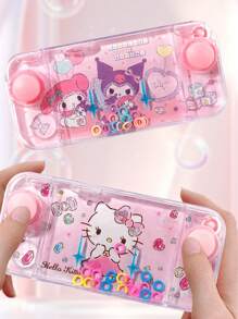 Sanrio Juguete de anillo de agua de Sanrio Hello Kitty, Kuromi y My Melody, juego de agua clásico de plástico, juegos educativos de agua para niños, ideal para el autocuidado (alivio del estrés). Juego de lanzamiento de aros de agua portátil.