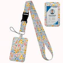 Marble Pattern Lanyard With Card Holder, Polyester Strap, Anti-Lost ID Card Holder, Gifts For Couples, Festivals School Supplies,Back To School - Multicolor - View 14