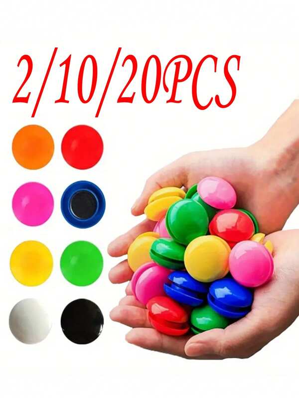 2/10/20pcs Random Color Circular Whiteboard Magnets, Fridge Magnets - Suitable For Home, School Or Office Organization, Fridge Magnets, Mother's Day, Birthday, Back To School, Graduation, Wedding Party And More