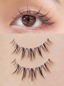 Rikuaild 5 Pairs New Cartoon Style Soft & Natural False Eyelashes, Cartoon Lashes For Daily Makeup, Date Night - 自然纖長款 - 查看 2