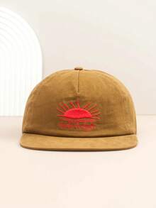 1 szt. Miękka czapka baseballowa z haftowanym napisem Crown, czapka typu snapback z płaskim daszkiem w stylu vintage Street Style dla kobiet, wygodna, duża głowa, nowa jesień/zima