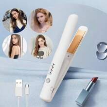 Portable Cordless Hair Straightener , With Ceramic Coating, Hot Comb Hair Straightener For Women, Lightweight & Mini, Type-C Charging Port For Travel Hair Straightener USB Rechargeable Hair Iron Straightener,2 In 1 Wireless Mini Portable USB Hair Straightener Curlinglron, Large-Capacity Lithium Battery Lasting Life, Party, Travel,Mini Wireless Charging Portable USB Clamp Bangs Curling AndStraightening Dual-Purpose Small Hair Straightener