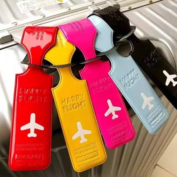 Set de 6 etiquetas para maletas, adecuadas para equipaje y bolsas de viaje, tarjetas de embarque, viajes de negocios y tarjetas de embarque de avión