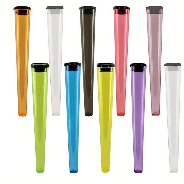 12/6/3pcs Plastic Cigarette Storage Tubes - Airtight Moisture Proof & Odor Resistant Containers, Portable Travel Cigar Cases With Tapered Design For Home/Office/Camping (Waterproof & Smell Proof)