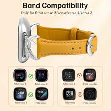 Damen-Lederarmband für Fitbit Versa 4/Versa 3/Sense 2/Sense – C-förmige Schnalle in Gold mit Diamanten – bequemes, schweißfestes, schmales Armband – stilvolle, modische Farben – passt für Handgelenke mit einem Umfang von 5,5–8,3 Zoll, perfekt für Business/Verabredungen/Hochzeiten/Partys/den Alltag – ideales Geschenk für Damen, hochwertiges Ersatzarmband-Zubehör
