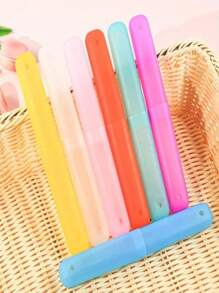 6/5/3/2/1pc Portable Colorful Dust-Proof Toothbrush Holders, Plastic Toothbrush Storage Case Suitable For Daily Use And Travel