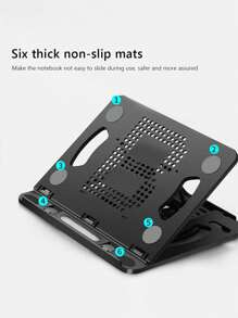 Support pour ordinateur portable, support portable pliable, support pour ordinateur portable de jeu, châssis rotatif à 360°, tapis antidérapant en ABS et silicone, peut être placé dans un sac à dos ou un tiroir, facile à transporter, peut basculer entre les modes d'écran horizontal et vertical, bonne dissipation de la chaleur, compatible avec tous les ordinateurs portables, tablettes et téléphones portables de 10 à 17 pouces