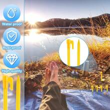 24/16/8pcs Must - Have For Summer Camping! Lightweight Tent Stakes, Easy To Use,Summer Camping Essential! Portable PP Tent Pegs, Sturdy & Easy To Carry