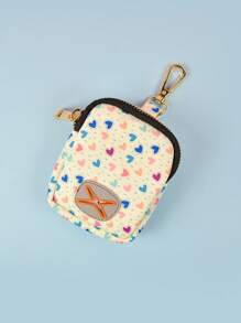 1pc Valentine's Day & New Year Gift, High Quality Designer Cute Gold Metal Dog Poop Bag Holder, Compatible With Any Leash (No Poop Bags & Leash Included)