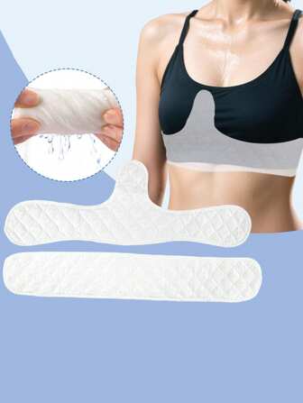 Sweat Pads, Sports Sweat-Absorbent Inner Wear Pads, Moisture-Wicking Cotton Lining, Washable And Reusable, Soft & Skin-Friendly, Adhere To Bras Without Curling