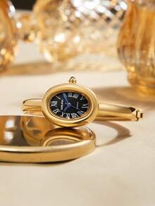 SUNLIFEX Brand Light Luxury High-Level Sense Of Small Bracelet Ladies Quartz Watch Exquisite Oval Dial Roman Numerals Suitable For School Work Party Party Various Occasions Send To Family Send To Girlfriend Gift First Choice - one-size - View 3