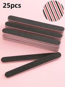 5/10/20/25pcs Set Natural Nail Files - 100/180 Grit Sandpaper Nail Files, Professional Nail Files And Buffing Blocks Set - Professional Gel Nail Files, Black Nail Buffers Nail File Set - Multicolor - View 17