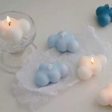 1 pezzo Candela decorativa a forma di nuvola blu e bianca, profumata, per decorazione casa, matrimonio, rientro a scuola, primo giorno di scuola, inverno, vacanze, regali