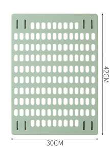 Perforated Board Storage Rack, Customizable Logo And Printed Text, No Drilling Required, Wall Mounted For Home, Dorms, Bathrooms, Kitchens, Compatible With Various Hook Sizes, Free Combination, Bathroom Organizer, Suitable For Hotels, Homes, Matcha Green Perforated Board