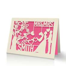 Personalized Anniversary Card Gifts For Him Her Custom Wedding Anniversary Card Mr And Mrs Gifts Laser Paper Cut Cards