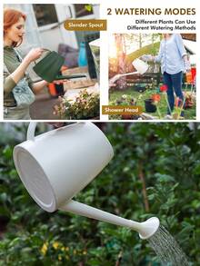 1 件盆景浇水壶，长颈浇水壶，室内外植物浇水壶，现代小型可拆卸喷嘴浇水壶，长嘴浇水壶适用于室内盆景植物和花园花卉 1/2 加仑 1.8 升 60 盎司