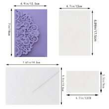 10 Stück/Packung Hochzeitseinladungen (mit Umschlägen und 2 leeren Innenkarten), Laser-geschnittene Verlobungskarte, elegante Premium-Geschäftsgrußkarten für Ferien, Geburtstag, Weihnachten