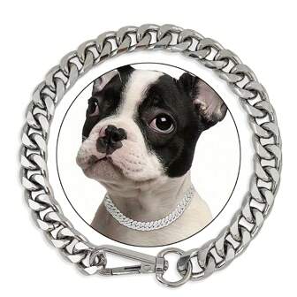 Collar Para Perro Cadena O, Collar De Aleación De Estilo Punk Para Mascotas (perros Y Gatos), Accesorios De Moda Para Mascotas