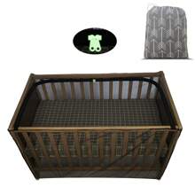 Pack N Play Mosquito Net With Luminous Zippers – Adaptable Premium Quality Mosquito Net For Playpen, Bassinet, Travel Crib – Portable Mosquito Net For Baby, Drawstring Base