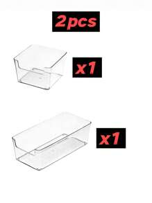 12pcs/6pcs/2pcs Drawer/Desktop Cosmetics Storage Box, Transparent Dresser Storage Box, Anti-Drop Multi-Compartment Jewelry And Small Objects Storage, Exquisite Storage Box