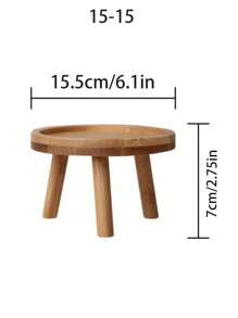 1pc Wooden Plant Stand Flower Pot Base Holder Stool High Stool Balcony Succulents Round Flower Shelf For Indoor Outdoor9(Pay Attention To The Size Before Placing An Orde)