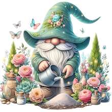 New 5D Diamond Painting DIY Kit - Land Gnome Theme Pattern, Frameless Canvas Diamond Art, Multiple Sizes, Colorful Mosaic Wall Decor Suitable For Living Room, Bedroom, Study, Holiday Party, Home Decor & Gift