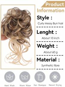 Synthetic Claw Chignon Women Messy Curly Fluffy Hair Bun Clip In Ponytail Hair Extensions Natural False Hairpieces