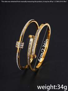 Camhanno 2pcs Fashionable And High-End Stainless Steel Double Headed Hammer Bracelet Sets (Male And Female Gifts) Are Perfect Gifts For Friends/Valentine's Day, Christmas Gifts