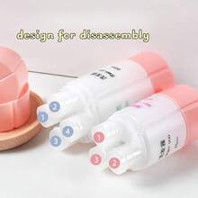 1pc 4-In-1/3-In-1 Portable Plastic Refillable Bottles, Convenient For Storage, Business Trip, Travel Use - Multicolor - View 3