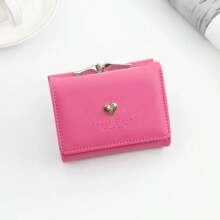 Small Women Wallet Loving Heart Short Women's Wallet Card Holder Girls Mini Woman Fashion Lady Coin Purse For Female Clutch Bag For Women Money Wallet Mini Wallet Purse Wallet Coin Wallet