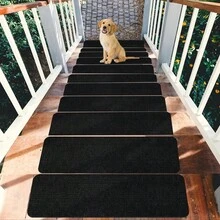 4/8/15pcs Outdoor Non-Slip Stair Treads, 22x70cm - Self-Adhesive Stair Pads For Wooden, Deck & Glass Stairs | Anti-Slip Stair Mats For Elderly Steps | Outdoor Stair Tread Covers (Solid/Striped, Machine Washable) 8/15-Piece Anti-Slip Stair Treads - Multicolor - View 21