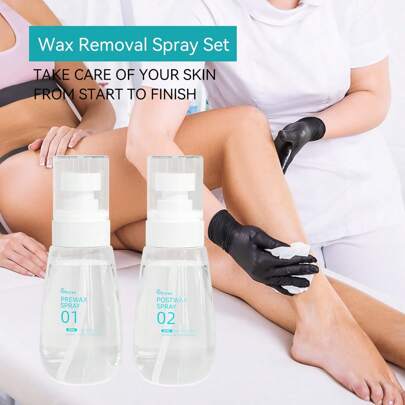 Pre- & Post-Wax Spray Set – Waxing Skin Care Kit For Men & Women, Soothes Skin Before Waxing, Removes Residue After Waxing, Reduces Irritation, Gentle & Practical