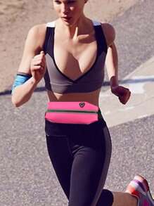 Large 7 Inch Phone Sweat-Resistant Drawstring Reflective Zipper Running Waist Pack