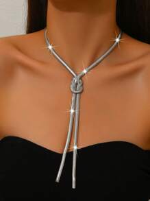 1 set colier la modă cu ciucuri multistrat și cristale negre, colier pentru femei, potrivit pentru Halloween, coadă, purtare