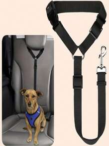1 pieza Cinturón de seguridad para vehículo de perro, correa de seguridad para mascotas en el auto. Cinturón de seguridad para perros. Hebilla del cinturón de seguridad para perros en el auto
