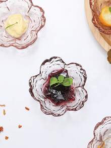 Conjunto de tazones para mojar de vidrio con diseño de flores de cerezo - Adecuado para aperitivos, postres, frutas y salsas - Bordes dorados elegantes, perfecto para cocinas y restaurantes del hogar, útiles escolares