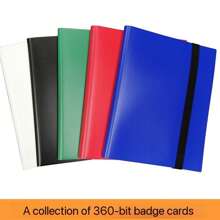 9-Grid 360 Large-Capacity Card Collection Album, PP Material Sleeves Durable, Waterproof Dustproof Protection Strap-Fixed Double-Sided Game Card Storage Bag