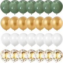 20/40 Stück salbeigrüne und goldene Luftballons-Set, geeignet für Hochzeiten, Geburtstage, Jahrestage, Abschlussfeiern usw. - Vielseitiges Dekor für Innenfeierlichkeiten, Geburtstagsballons
