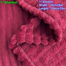 1pc Plush Striped Blanket, Lightweight Blanket, Warmth Blanket, Small Size 27.56inch X 39.37inch Coverlet. Easy To Carry, Four Colors Available
