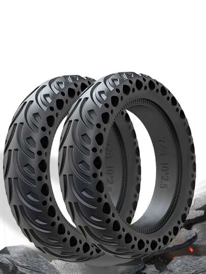 GLDYTIMES GLDYTIMES 10 Inch Solid Tire 10x2.5 60/70-6.5 Tubeless Tyre Fit For Segway Ninebot Max G30P G30LP/Gotrax G5 G6/Zero10x /Titan Pro Electric Scooter And Other, Plosion-Proof Honeycomb Anti-Skid Tire