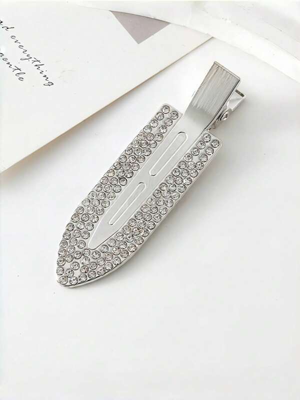 1 fermaglio per capelli con cristalli e strass invisibile, adatto per vacanze, uso quotidiano, accessori da festa, elegante fermaglio di alta qualità, adatto come accessorio da appuntamento, adatto come regalo di San Valentino, adatto come accessorio per capelli quotidiano per ragazze, pinze, fermacapelli, accessori per capelli