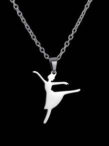 1 Pc Taekwondo Kongfu Fight Figure Women Men Pendant Necklace Stainless Steel Karate Fight Chain Necklace Jewelry For Sportsman