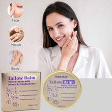 Tallow Balm, Tallow Honey Body Cream, Face Moisturizing Cream, All Purpose Use Balm Anti-Drying Anti-Cracking For Spring, Summer, Autumn And Winter Skin Care (Tallow Balm, 100 G)