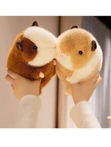 1pc 25cm/9.8in Cute Cartoon Guinea Pig Plush Doll Doll, Teddy Bear Style Hamster Plush Doll, Comforting Little Mouse Doll, Car Decor, Living Room Bedroom Home Decor, Gift For Friends And Students, Party Decoration - Multicolor - View 11