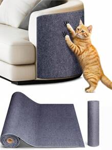 78.7"X15.8" Cat Scratch Mat, Trimmable Self-Adhesive Carpet, DIY Climb Cat Scratcher For Furniture Couch Or Wall Protector, Covering Cat Scratching Post Replacement Pads