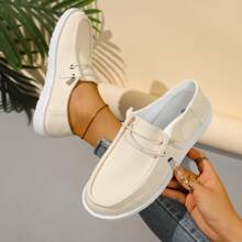 Ladies' Lightweight Slip-On Athletic Shoes - Features A Non-Slip EVA Sole And A Breathable Fabric Upper, Providing All-Day Comfort, Stable Support, And A Casual Daily Design That's Suitable For All Seasons.