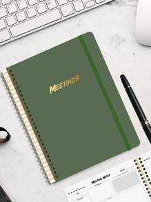 BUBU 1pc Daily Meeting Planner Notebook, B5 Undated Meeting Planner With Summary Notes, Deadlines & Goals, 160 Pages Of Productivity, Ideal For School, Office,Back To School Essential