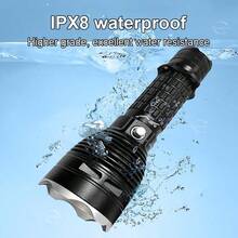 2025 Professional LED Scuba Diving Flashlight 60000LM IPX8 Rate Waterproof Torch Underwater 300M 18650 Battery Dive Flashlight - Black - View 6